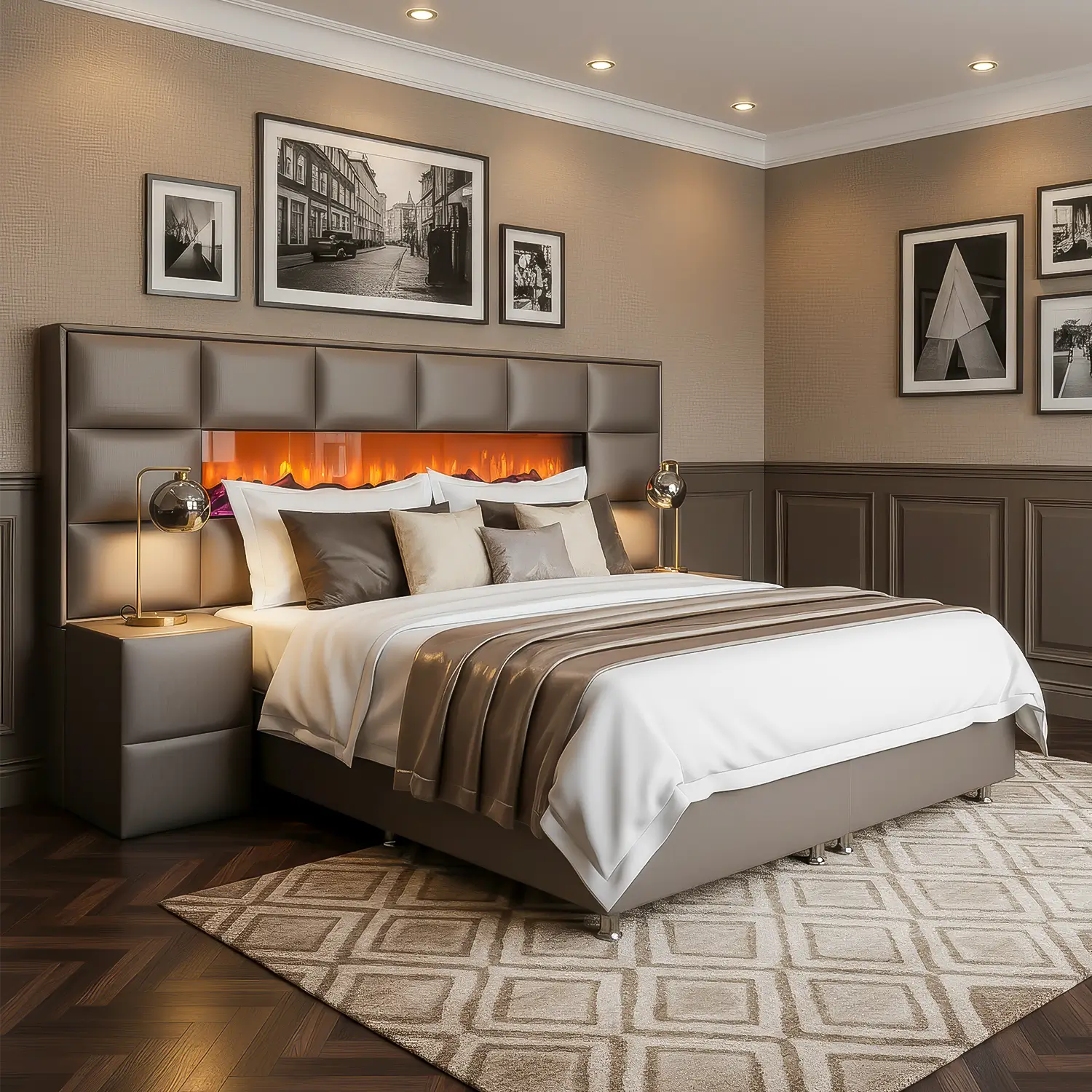 Boxspring Kingston XXL incl. sfeerhaard ./ openhaard