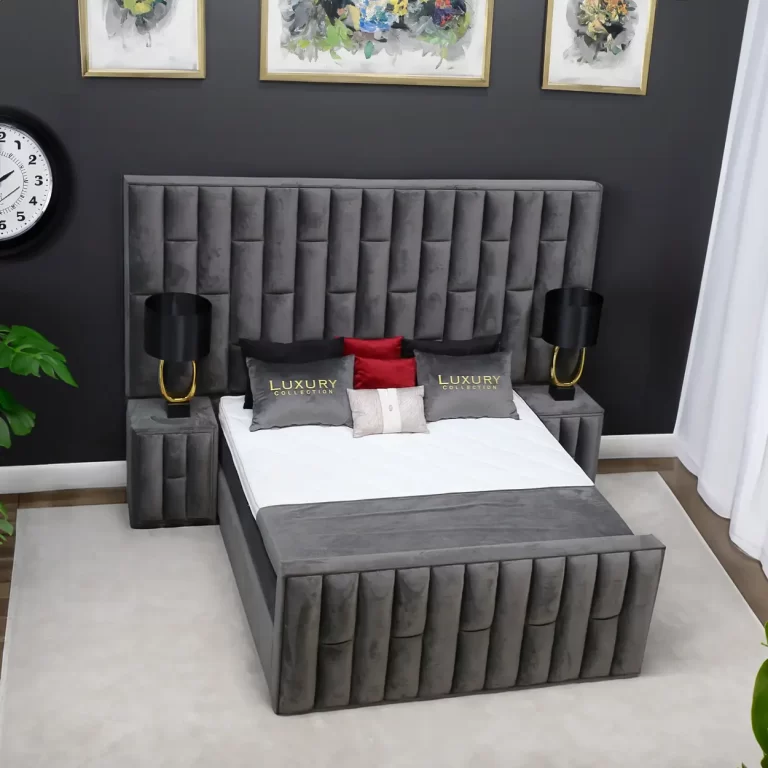 Boxspring Swiss XXL met luxe hoofdbord in elegante slaapkamer